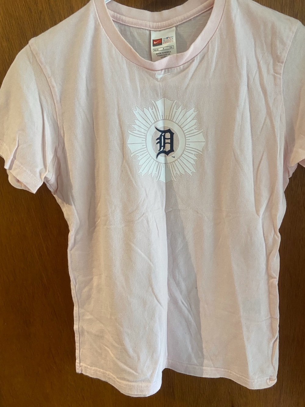 Nike Kids' Light Pink Detroit Tigers Graphic Tee T-Shirt Size Small